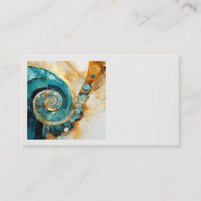 Ammonite Gem Fossil Business Card Visitenkarte (Vorderseite)