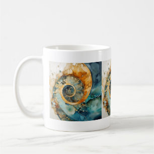 Ammonite Gem Fossil Tasse
