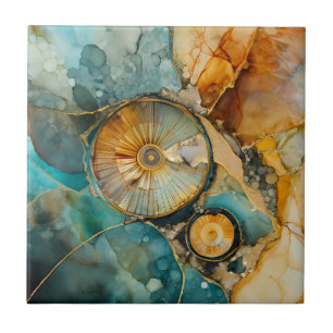 Ammonite Gem Fossil Tile Fliese