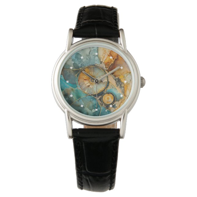Ammonite Gem Fossil Watch Armbanduhr (Vorderseite)