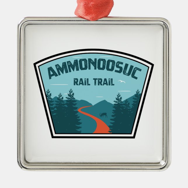 Ammonoosuc Rail Trail New Hampshire Ornament Aus Metall (Vorne)