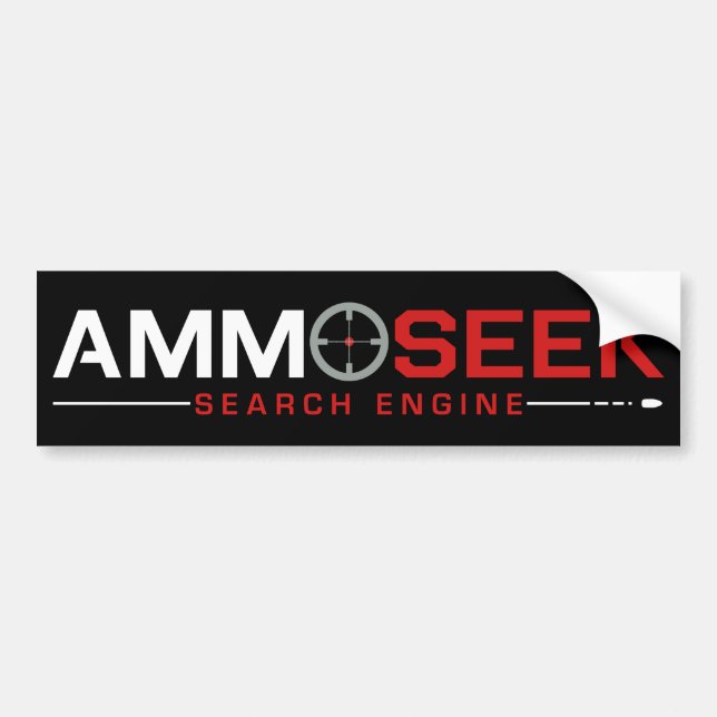 AmmoSeek Logo-Autoaufkleber - Schwarzes 2019 Autoaufkleber (Vorne)