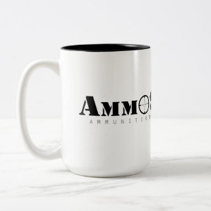 AmmoSeek Logo-nur Kaffee-Tasse Zweifarbige Tasse