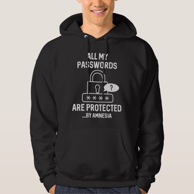 Amnesia Passwords Hoodie (Vorderseite)