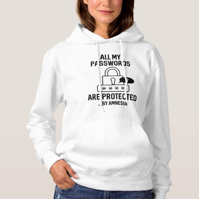 Amnesia Passwords Hoodie (Vorderseite)