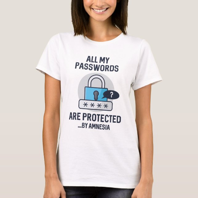 Amnesia Passwords T-Shirt (Vorderseite)