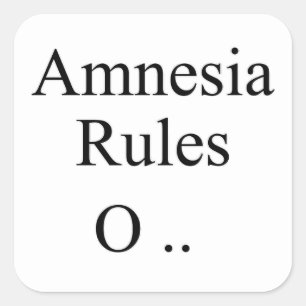 Amnesie Quadratischer Aufkleber
