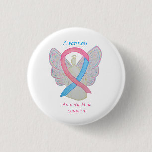 Amniotic Fluid Embolism Bewusstsein Angel Ribbon B Button
