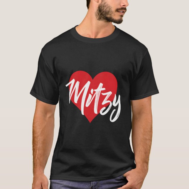 Amo A Mitzy Primer Nombre Yo Corazã ³ N T-Shirt (Vorderseite)