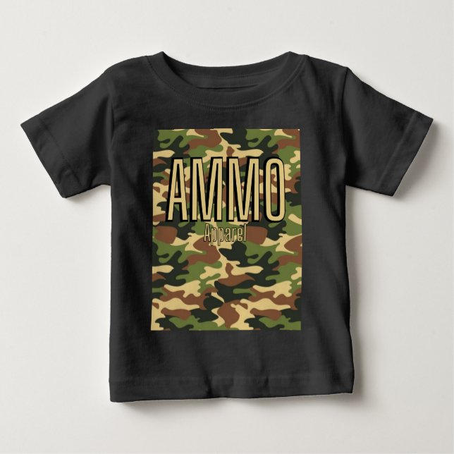 AMO Apparel Classic Army Print Baby T-shirt (Vorderseite)