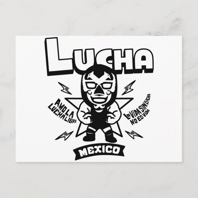 AMO LA LUCHA LIBRE#5 POSTKARTE (Vorderseite)