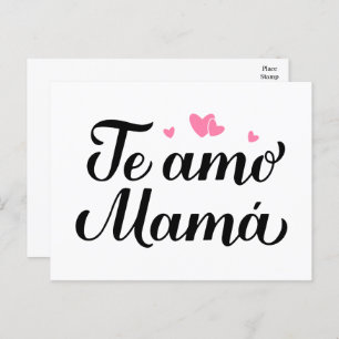 Amo Mamá I Liebe Sie Mama Spanischer Muttertag Postkarte