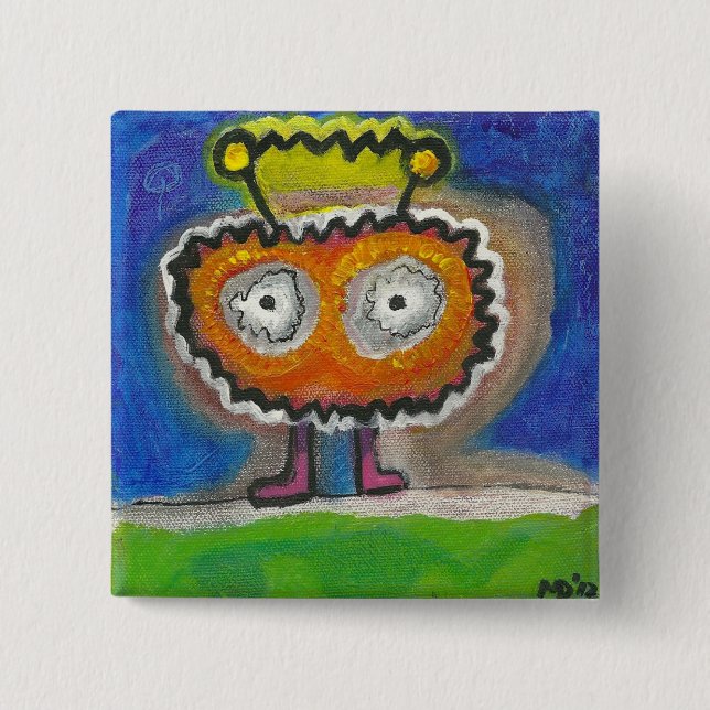 Amoebawoman Knopf Button (Vorderseite)
