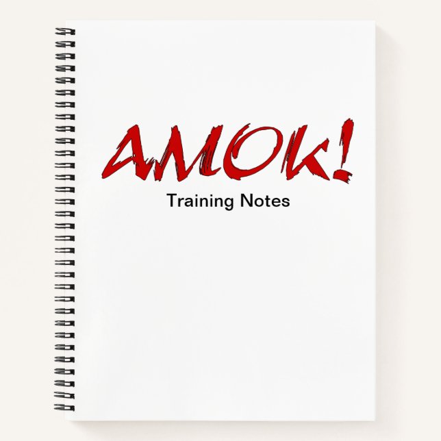 AMOK Training Notebook Notizbuch (Vorderseite)
