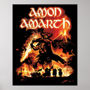 Amon Amarth Retro-Fan-Art-Tribut-Design Poster