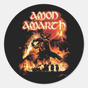 Amon Amarth Retro Fan Art Tribute Design Runder Aufkleber