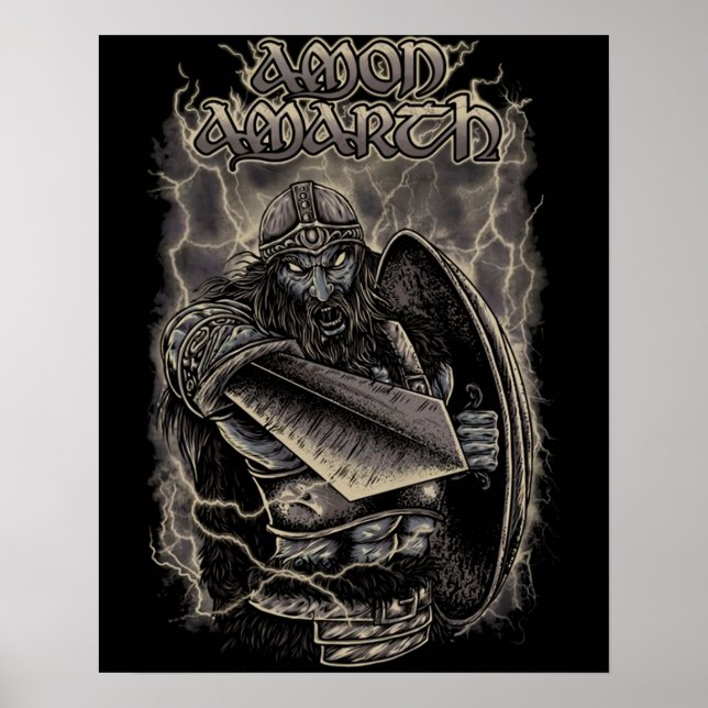 Amon Amarth Retro Fan Design Poster (Vorne)