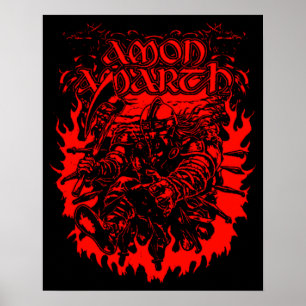 Amon Amarth Retro Pastel-Tribut Poster