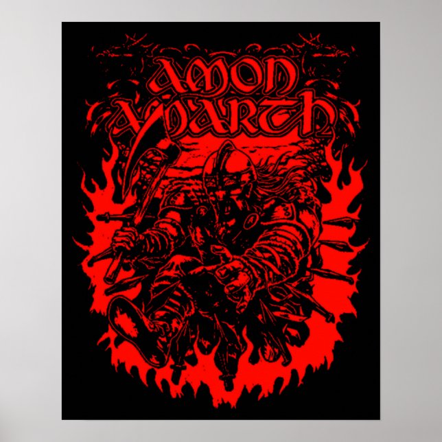 Amon Amarth Retro Pastel Tribute Poster (Vorne)