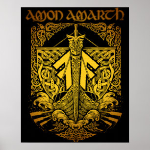 Amon Amarth Retro-Stil Fan-Art-Design Poster