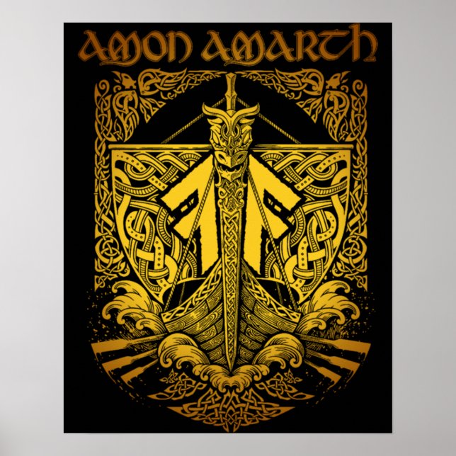 Amon Amarth Retro-Style Fandesign Poster (Vorne)