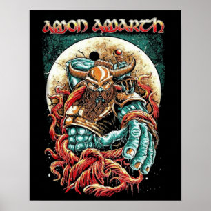 Amon Amarth Retro Typografie im verblassten Stil A Poster