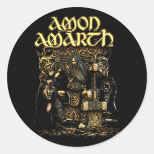 Amon Amarth Thband Logo Offiziell Runder Aufkleber