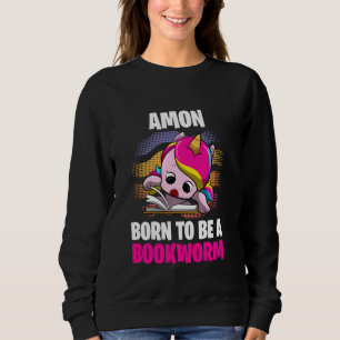 Amon Geboren, ein Buchwurm Personalisiert zu sein Sweatshirt