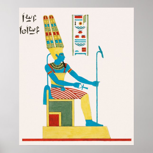Amon-ra Illustration von Pantheon Ägyptien Poster (Vorne)