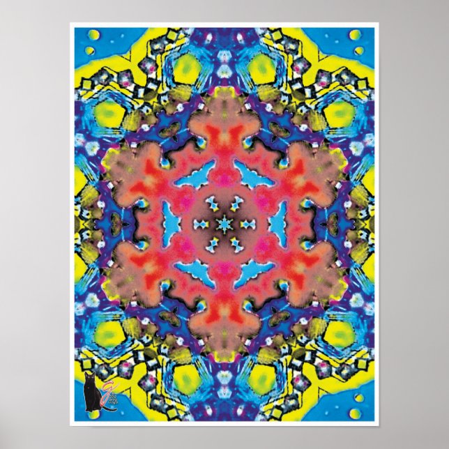 Amonium Kinetic Collage Kaleidoscope Poster (Vorne)