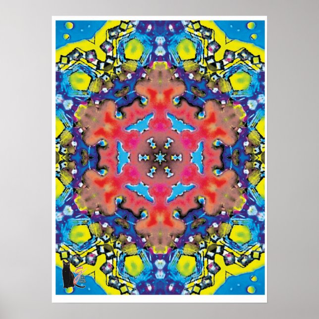 Amonium Kinetic Collage Kaleidoscope Poster (Vorne)