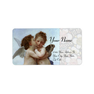 Amor and Psyche as Children Wedding Party Adressaufkleber