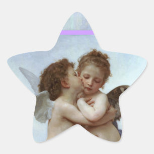 Amor and Psyche as Children Wedding Party Star Stern-Aufkleber