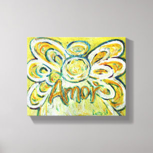 Amor Angel Word Art Malerei Wrapped Canvas Leinwanddruck