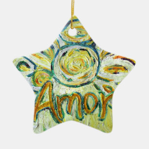 Amor Angel Word (Spanische "Liebe") Keramik Ornament