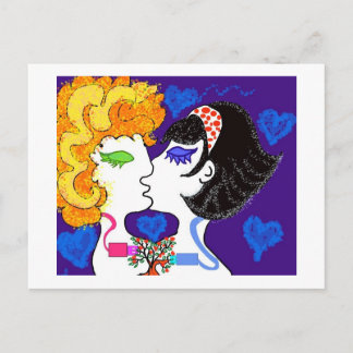 Amor + Chips + Fantasien Postkarte