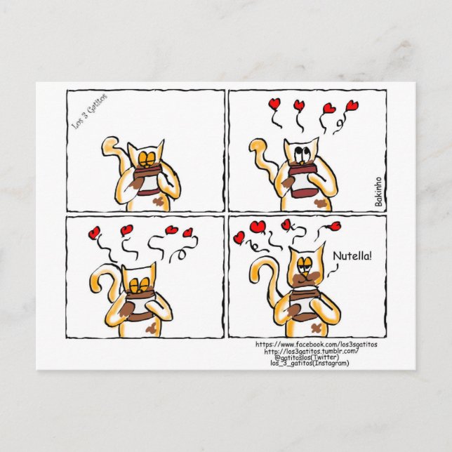 Amor é Nutella Postkarte (Vorderseite)