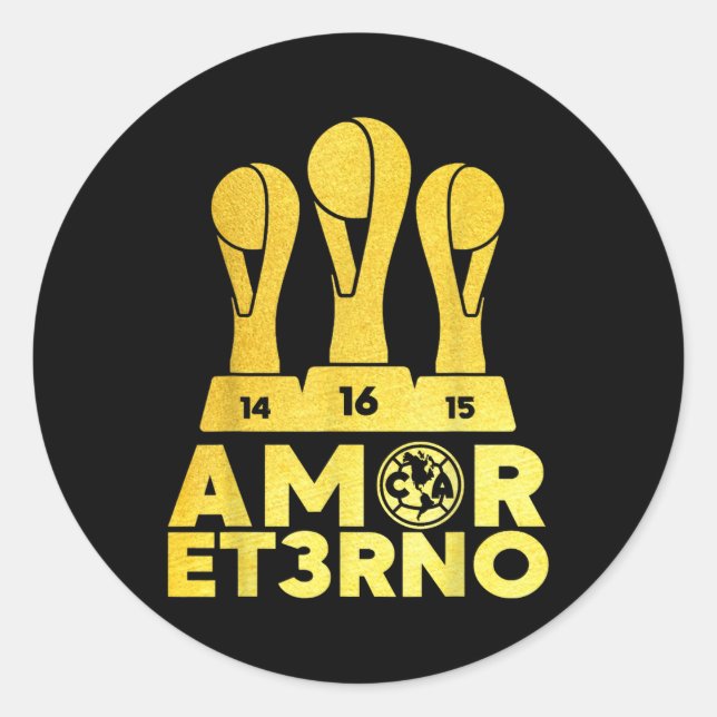 Amor Et3rno America Tricampeon Runder Aufkleber (Vorderseite)