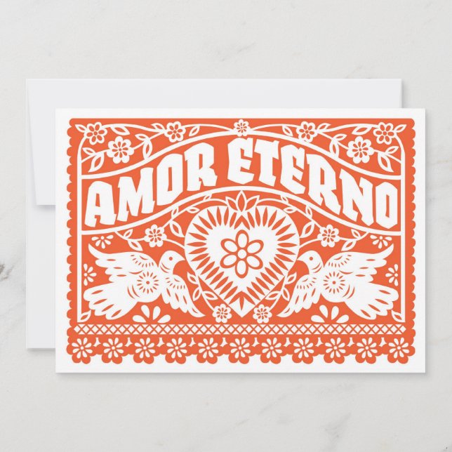 Amor Eterno Papel Picado Einladung (Rückseite)