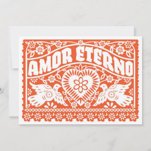Amor Eterno Papel Picado Einladung