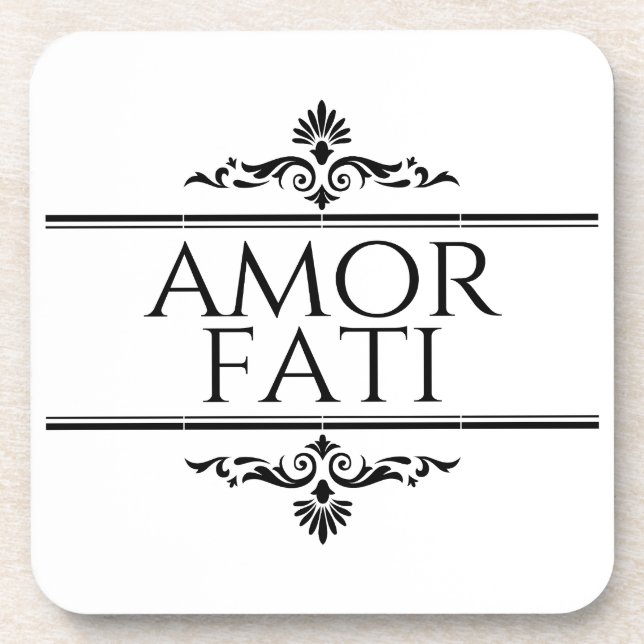 Amor Fati Getränkeuntersetzer (Vorderseite)