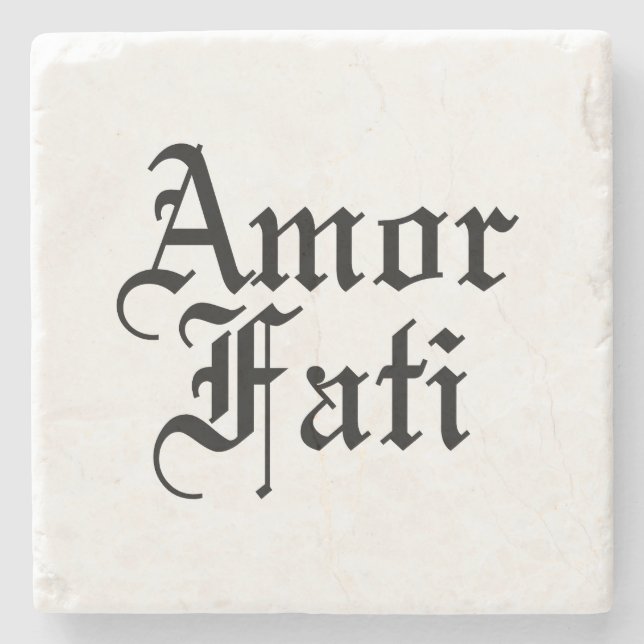 Amor Fati - Liebe des Schicksals Steinuntersetzer (Vorderseite)