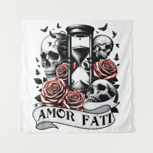 Amor Fati - Memento Mori Gotische Kunst Wandteppich