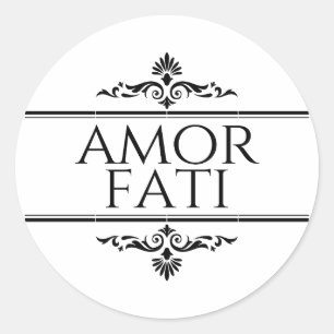 Amor Fati Runder Aufkleber