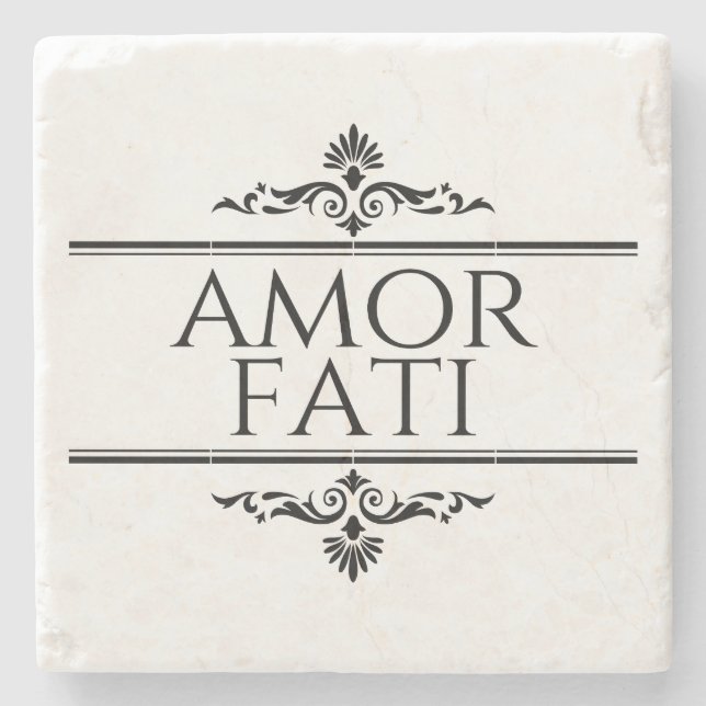 Amor Fati Steinuntersetzer (Vorderseite)
