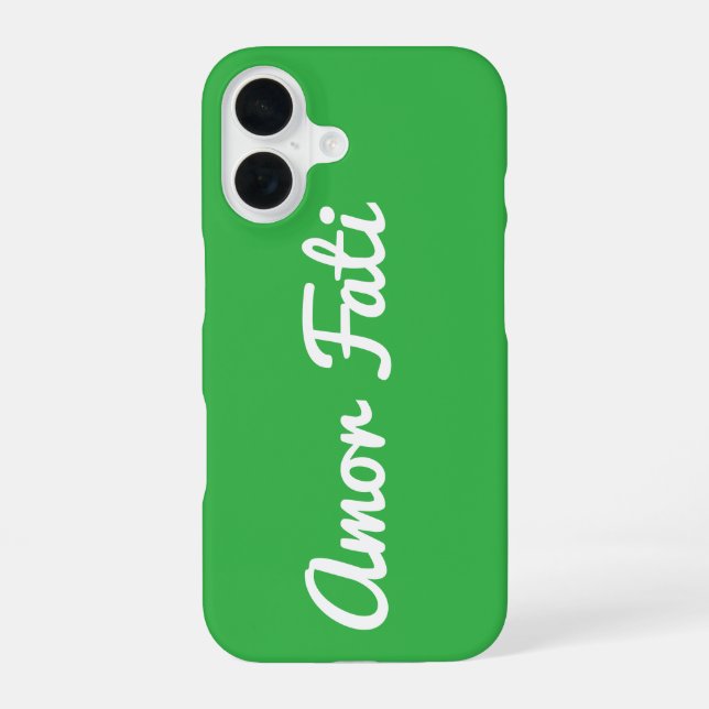 Amor Fati Zitat iPhone 16 Hülle (Rückseite)
