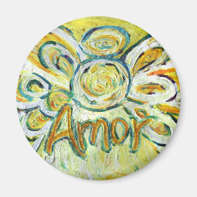 Amor Guardian Angel Word Custom Magnet (Vorne)