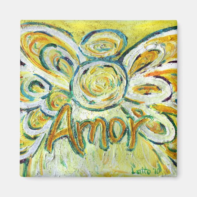 Amor Guardian Angel Word Custom Magnet (Vorne)
