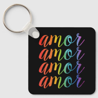 Amor in Regenbögen Schlüsselanhänger