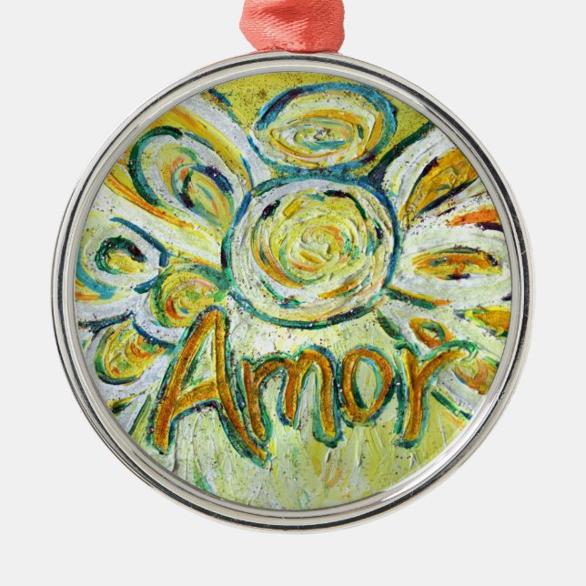 Amor Inspirational Angel Word Ornament (Vorne)